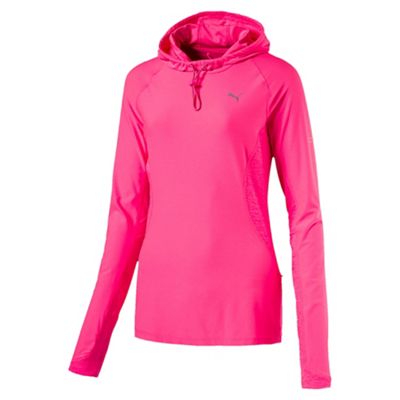 Puma Women's Bright pink Run hooded top